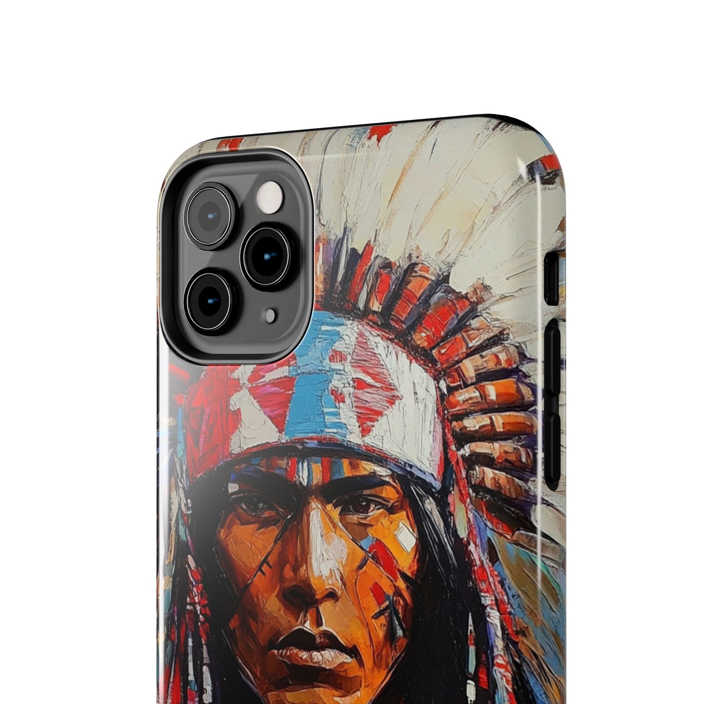 Apache Man Tough Phone Case, Native American Phone Cover, Durable Phone Shell, Tribal Design Case, Western Phone Protector