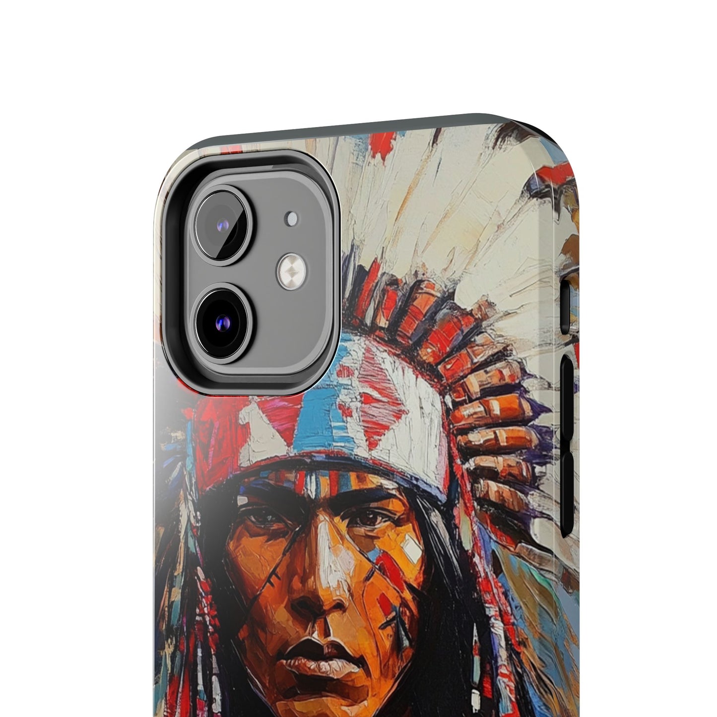 Apache Man Tough Phone Case, Native American Phone Cover, Durable Phone Shell, Tribal Design Case, Western Phone Protector