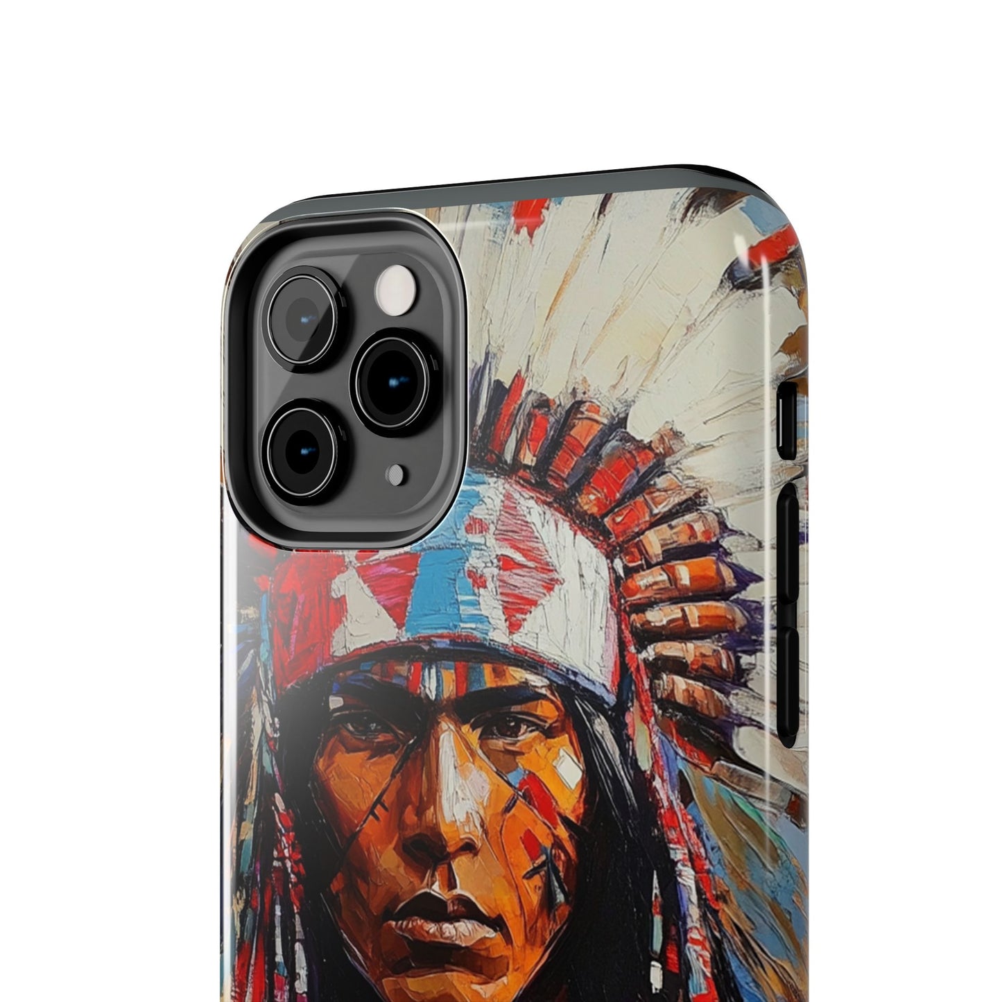 Apache Man Tough Phone Case, Native American Phone Cover, Durable Phone Shell, Tribal Design Case, Western Phone Protector